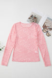 Blossom Floral Lace Sheer Long Sleeve Top