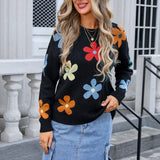 Long Sleeve Sweaters Tops for Women Floral