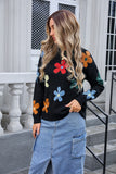 Long Sleeve Sweaters Tops for Women Floral