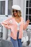 Women's Floral Cardigan Sweaters V-Neck