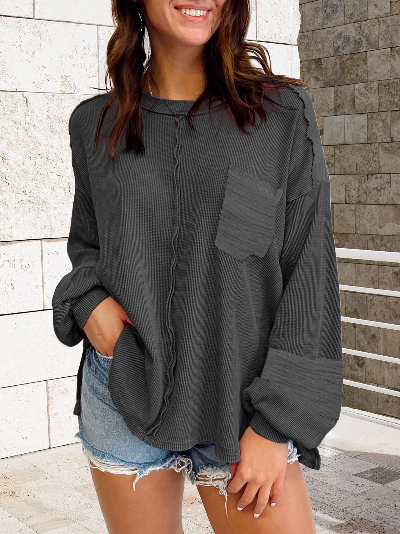 Womens Sweatshirt Casual Long Sleeve Pullover Tops