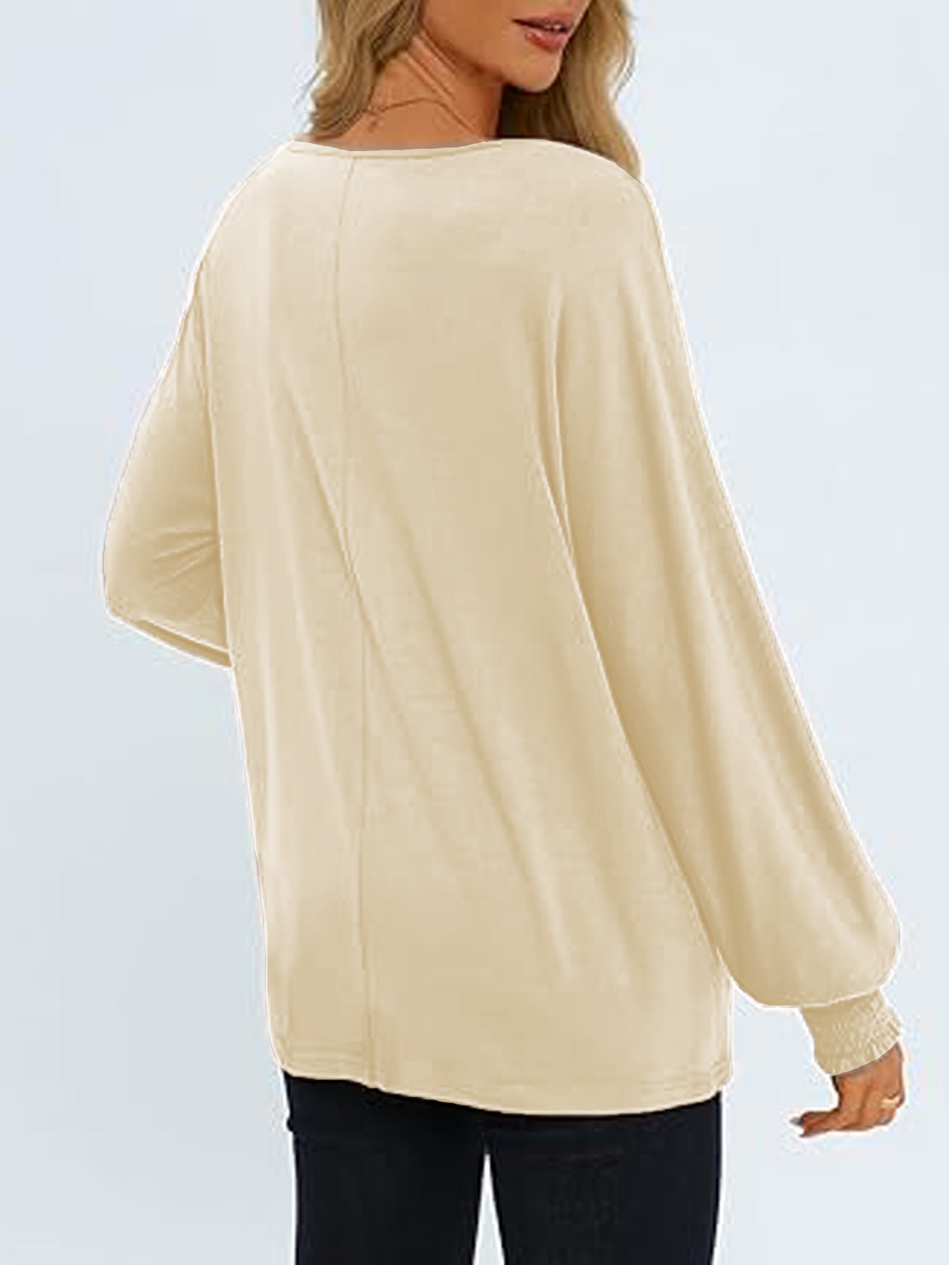 Women's Tunic Tops Pleated Crew Neck Shirts