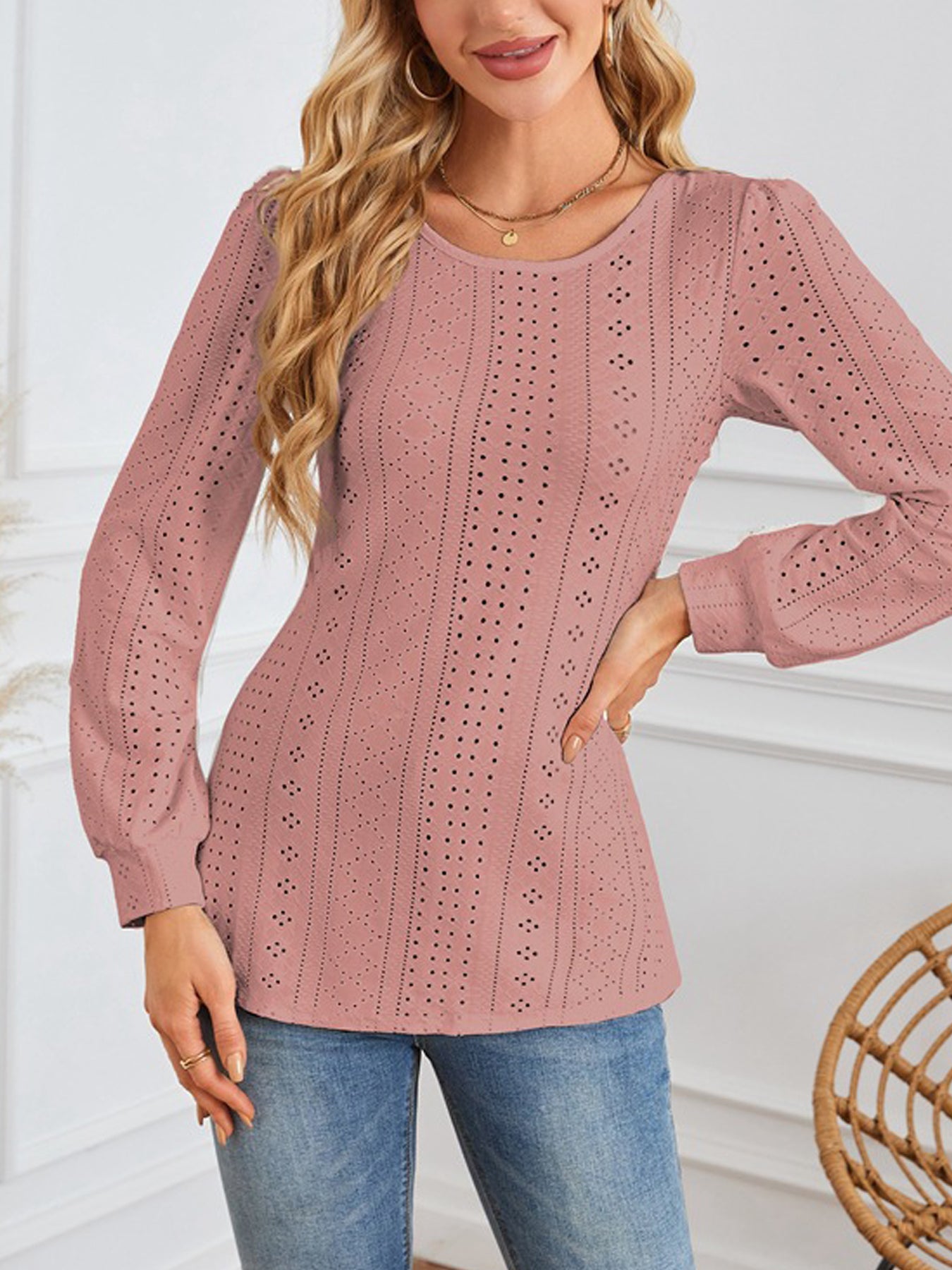 Long Sleeve Shirts Womens Pleated Business