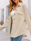 Women Jacket Long Sleeve Button Jacket Coat