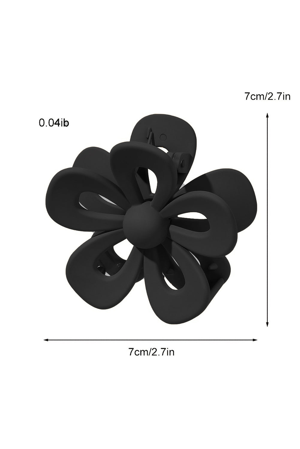 Black Sweet Hollowed Flower Shape Claw Clip