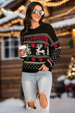 Women Christmas Tree Reindeer Knit Sweater