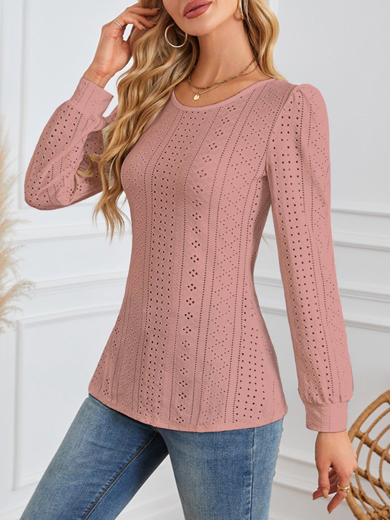 Long Sleeve Shirts Womens Pleated Business