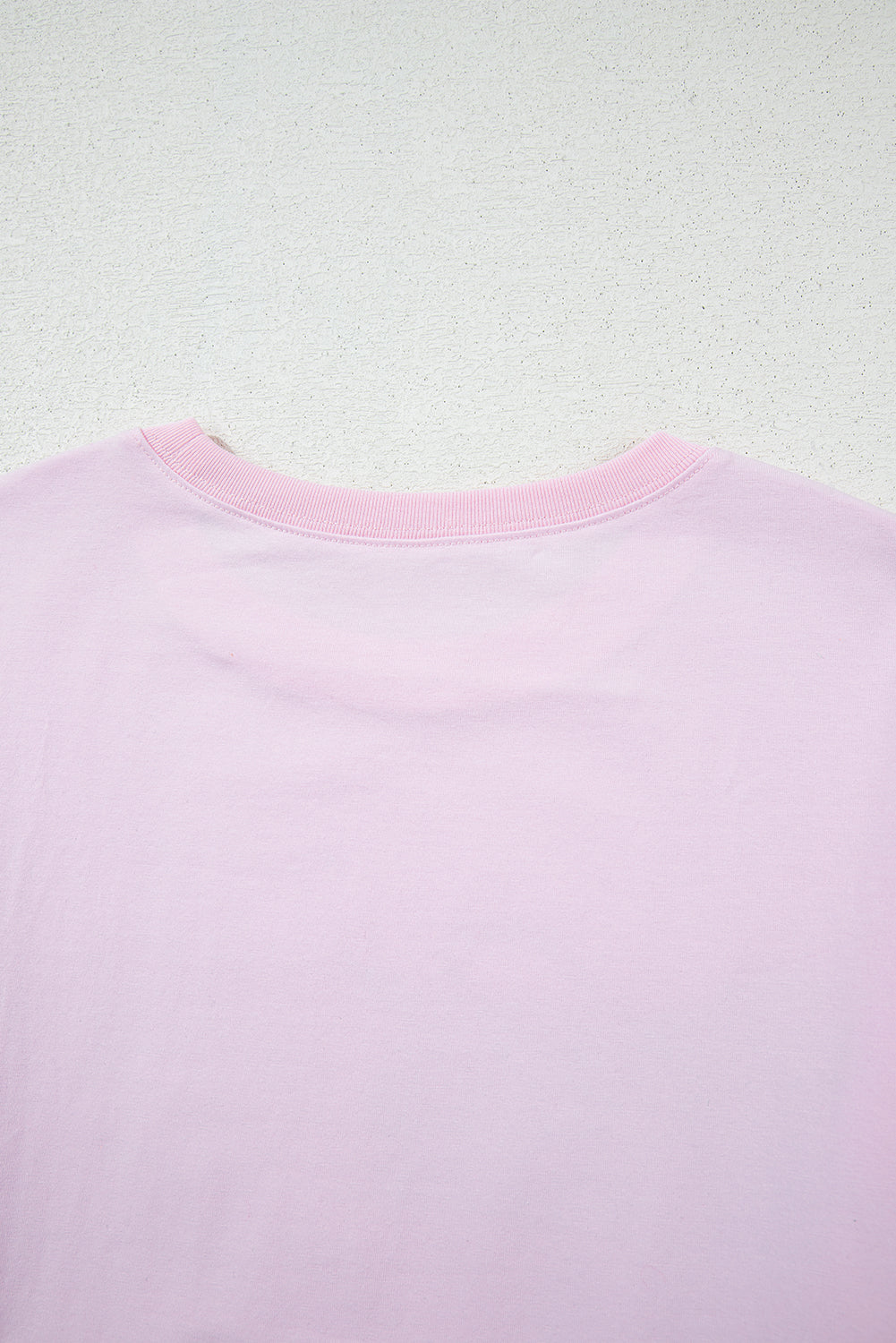 Light Pink Flag Bow Graphic Crewneck Tee