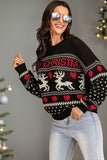 Women Christmas Tree Reindeer Knit Sweater