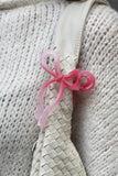 Pink Long Tail Bow Knot Shape Claw Clip