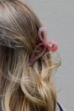 Pink Long Tail Bow Knot Shape Claw Clip