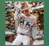 Women Ugly Christmas Tree Knit Sweater Pullover