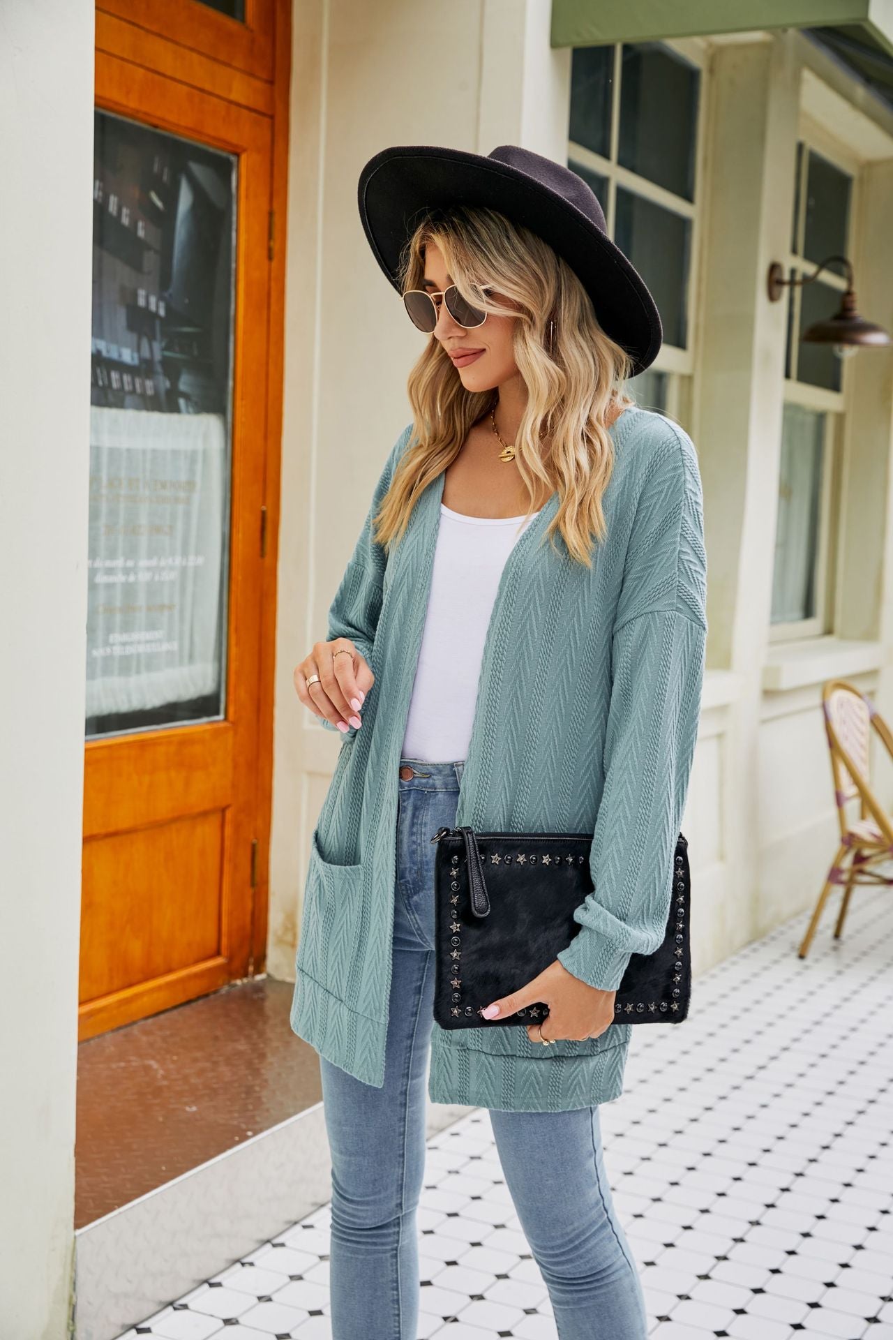 Women Long-Sleeved Cardigan Sweater