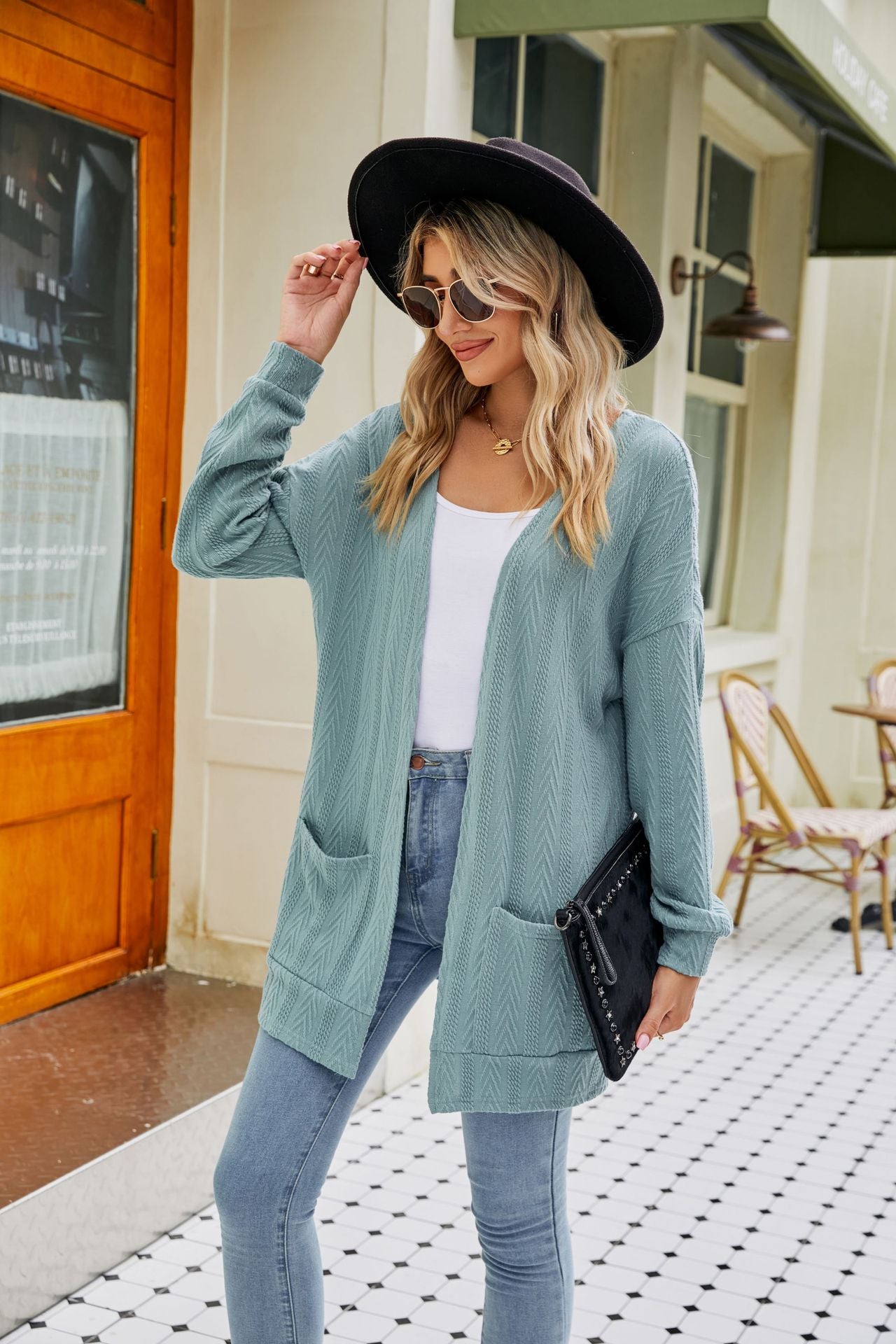 Women Long-Sleeved Cardigan Sweater