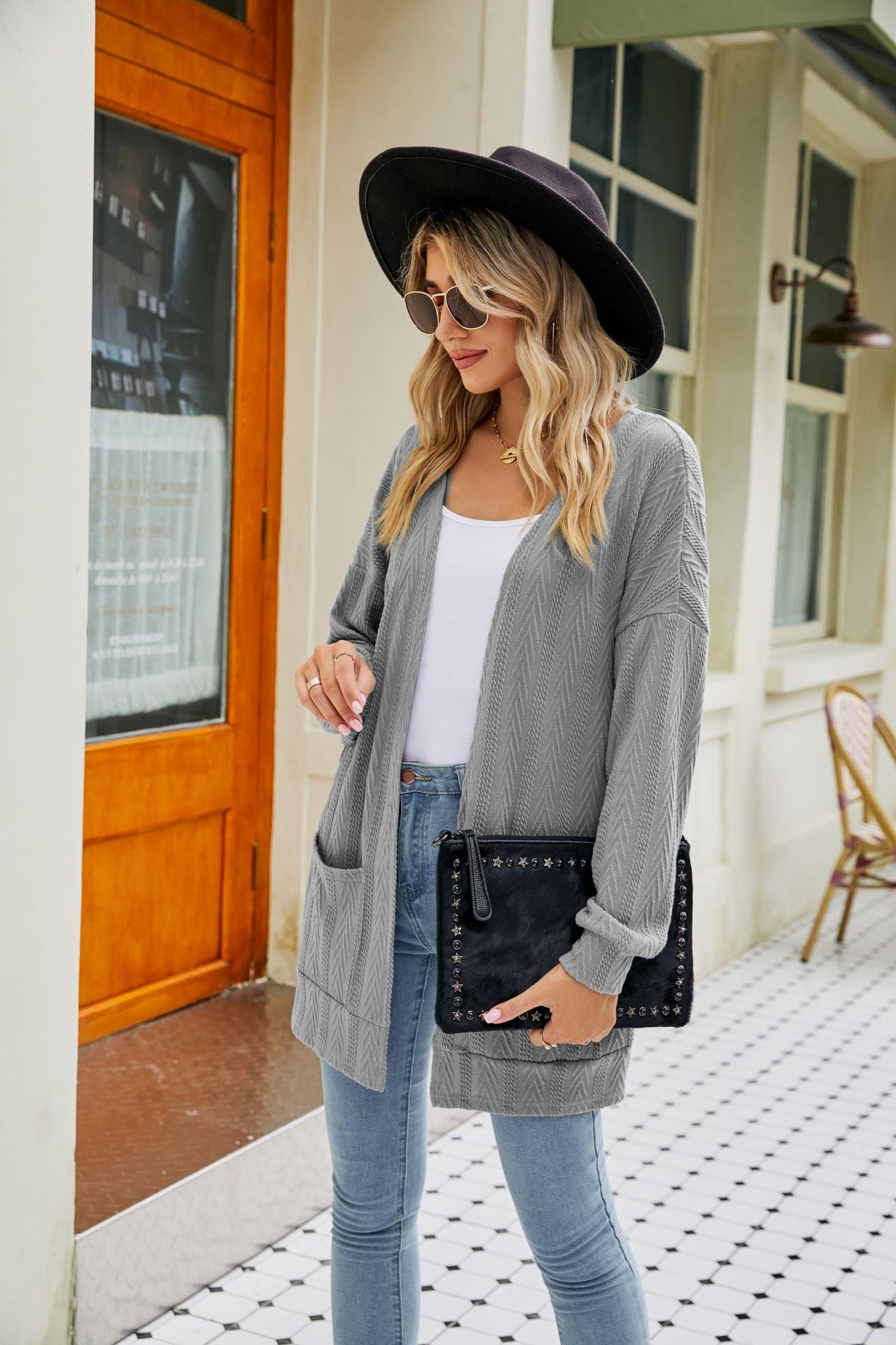 Women Long-Sleeved Cardigan Sweater