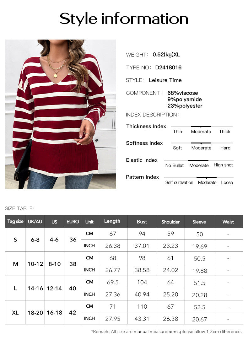 Women's Lightweight Long-Sleeve V-Neck Sweater