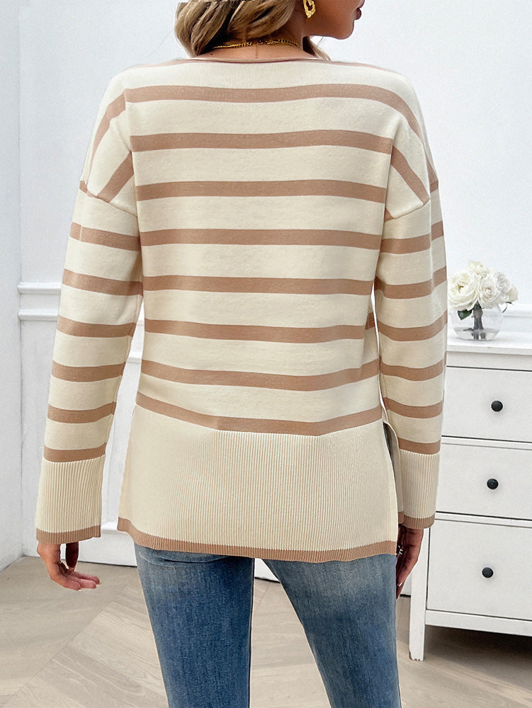 Women's Lightweight Long-Sleeve V-Neck Sweater