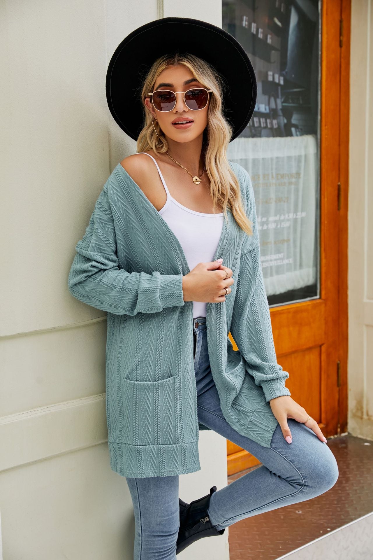 Women Long-Sleeved Cardigan Sweater