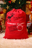 Fiery Red Christmas Drawstring Large Gift Bag 50*66cm