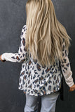 White Vintage Leopard Print Open Cardigan