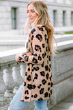 Leopard Printed Open Front Cardigan